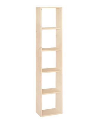 Deco Wood Estanteria de madera maciza en tono beige con 4 estantes