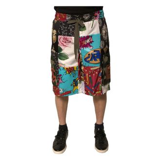 Dolce & Gabbana Long Shorts, male, Multicolor, Size: M Patchwork Cargo Bermuda Shorts