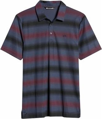 Travis Mathew Mens Staycation Polo In Mauve Wine