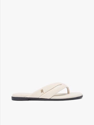 Tommy Hilfiger Leather Toe Post Flat Sandals