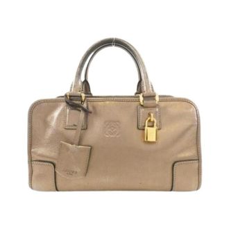 Loewe Pre-owned Handbag - Dames - Vintage Handtas - Beige - ONE Size - Leer - Vintage