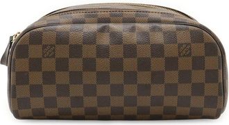 Louis Vuitton Brown Damier Toiletry Pouch King Size (Authentic Pre-Loved)