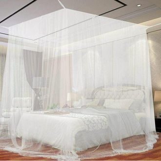 OEM Mosquitera Grande De Poli&eacute;ster Para Camas Individuales Y Dobles, Mosquitera Tipo Dosel Para Interiores Y Exteriores - Blanca