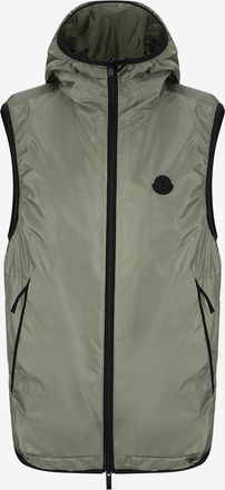 Moncler Windbreaker-Weste mit Kapuze Moretan
