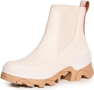 Sorel Brex Boots Womens Sea Salt Leather Waterproof Round Toe Chelsea ZAP256