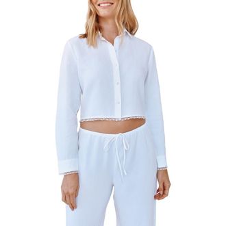 Bella Dahl Crop Shirt in White at Nordstrom, Size X-Small