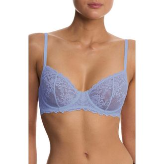 Natori Heavenly Lace Convertible Balconette Bra in Blue Dream at Nordstrom, Size 38Dd