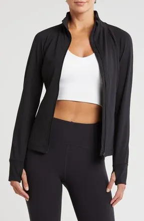 Yogalicious Luxe Zip Jacket in Black at Nordstrom Rack, Size X-Large