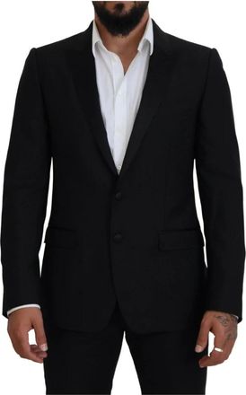 Dolce & Gabbana Martini Blazer - Heren - Blazers - Zwart - L - Wol - Jassen