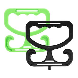 Cabilock 2pcs Grocery Bag Holder Handle Grip with Soft Non-Slip Cushion Portable Grocery Bag Carrier Handles Black and Green Set for Easy Carrying