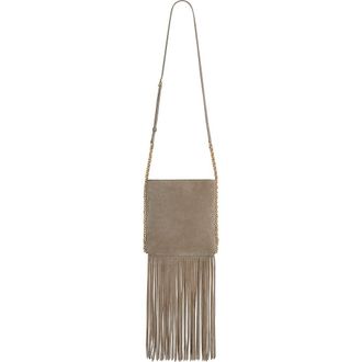 Rebecca Minkoff Carly North/South Fringe Crossbody Bag in Clay at Nordstrom