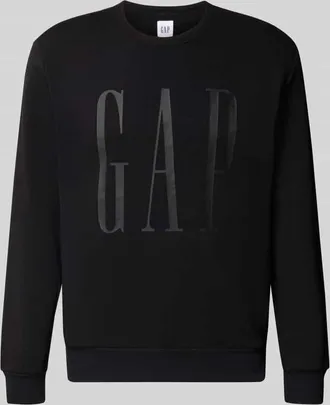 GAP Sweatshirt mit Rundhalsausschnitt und Logo in Black, Gr&ouml;&szlig;e XXL