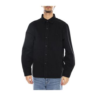 Edwin Casual Overhemden - Heren - Casual Overhemden - Zwart - M - Katoen - Overhemden