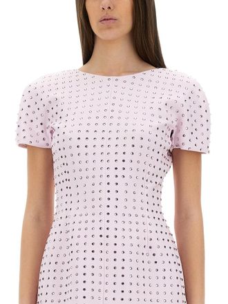 Sportmax Rhinestone-Embellished Mini Dress - Pink