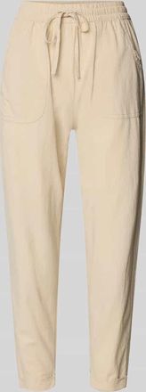 Soyaconcept Tapered Fit Hose mit Eingrifftaschen Modell Cissie in Sand, Gr&ouml;&szlig;e XS