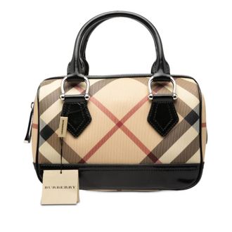 Burberry Pre-owned Burberry Small Supernova Check Coated Canvas Bowling Bag Ladies QHVMKDY41FG4X1N8
