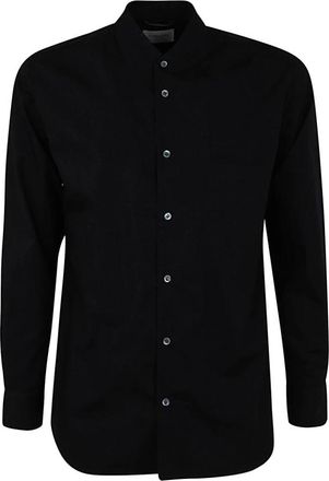 Tintoria Mattei Band Collar Jurkshirt - Heren - Casual Overhemden - Zwart - XL - Katoen - Overhemden