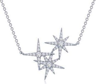 Lafonn Simulated Diamond Star Cluster Pendant Necklace in White at Nordstrom Rack, Size 20