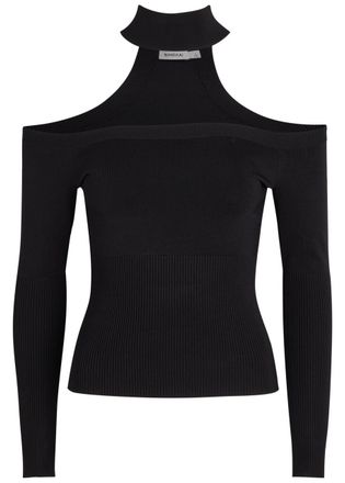 SIMKHAI Lila Choker-effect Knit top - Black - XL (UK16 / XL)