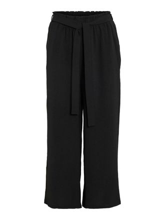 Vila Womens Vijosa Belted Culotte Pants-Noos, Black Beauty, 16
