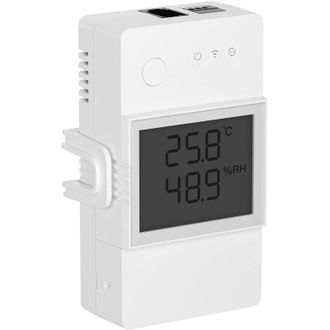 OEM Interruptor Inteligente Inal&aacute;mbrico Wifi Th Elite 16a Con Medici&oacute;n De Temperatura Y Humedad Para El Hogar Inteligente, Compatible Con Alexa, Google Ho