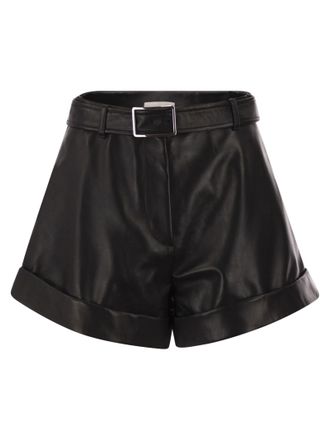 Sportmax Sportmax Spxvasaio Leder-Bermudashorts