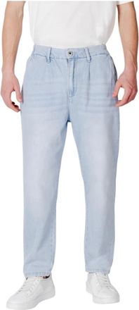 Gianni Lupo Jeans, Heren, Blauw, L, Katoen, Lichtblauwe Casual Katoenen Jeans