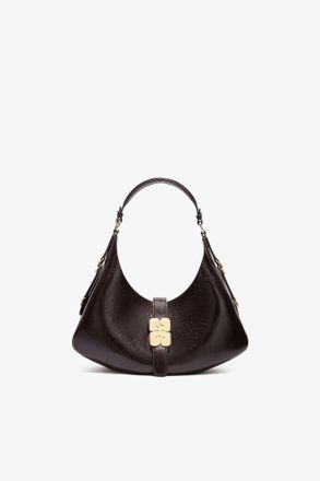 Ganni Brown Small Kat Bag Shine in