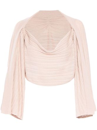 Rta Top con maniche drappeggiate - Toni neutri