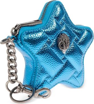 Kurt Geiger star-shaped quilted keyring - women - Artificial Leather - One Size - Blue