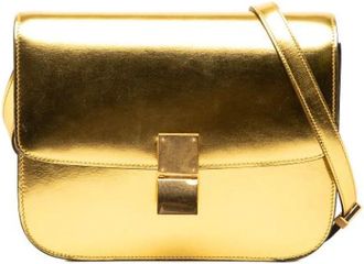 Celine Pre-owned Shoulder Bags, female, Yellow, Size: ONE SIZE Pre-owned Leather Crossbody Bag