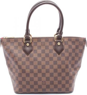 Louis Vuitton Brown Ebene Coated Canvas Leather Handbag Tote Bag (Pre-Owned)