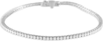 Luxury Bazaar Bracciale tennis in oro bianco 14 carati con diamanti