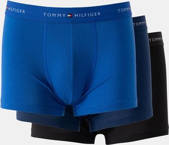 Tommy Hilfiger Mens Tommy Hilfiger 3 Pack Dyed-to-Match Mens Trunks - Noble Blue/Prep Navy/Black - Size: 35/34/32/9.5/13/12.5/12/11.5/11/9/16/15.5/15/14.5/14/13.5/1