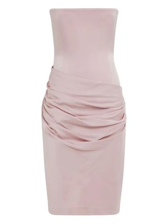 Alex Perry satin dress - women - Acetate/Polyester - 10 - Pink
