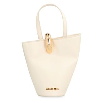 Jacquemus Bucket Bags, female, Beige, ONE SIZE, Chic Leather Bucket Bag
