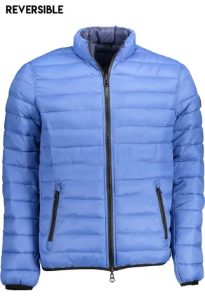 U.S.Polo Association Mens Reversible Puffer Jacket Us12731 - Light Blue Nylon - Size EU 54 (Mens)