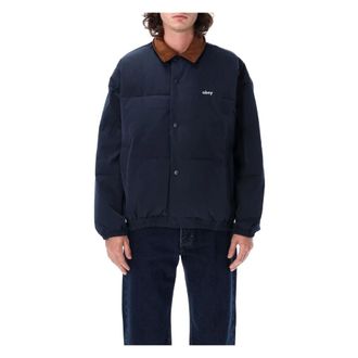 Obey Donkerblauwe Whispers Pufferjas - Heren - Winterjassen - Blauw - XL - Jassen