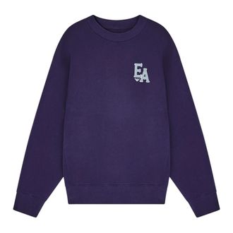 Emporio Armani Sweatshirts, male, Purple, Size: XS Diagonal Cotton Sweatshirt