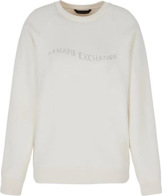 A|X Armani Exchange Crewneck Sweatshirt - Dames - Sweatshirts - Wit - M - Hoodies & sweatvesten