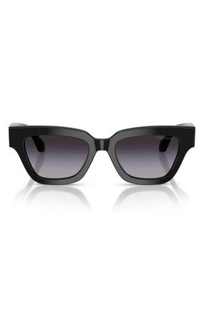A|X Armani Exchange 50mm Gradient Cat Eye Sunglasses in Black /Gradient Grey at Nordstrom