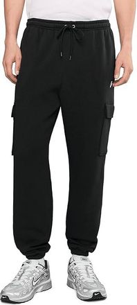 Nike Club Fleece Cargo Pants Mens Workout Black/Black/White : 2XL, Cotton/Polyester