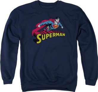 Gildan Superman Flying Over Adult Crewneck Sweatshirt