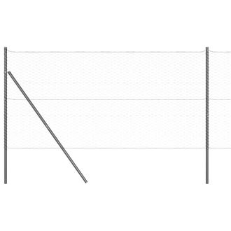 Berkfield Home Hexagon Fence Grey 1.4x25 m Steel