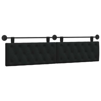 vidaXL Cabecero Colgante Negro Tela Vidaxl