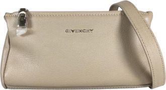 Givenchy Womens Pre-owned Mini Goatskin Pandora Box Crossbody - Tan Leather - One Size