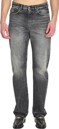 Versace Grey Straight Mid Rise Jeans