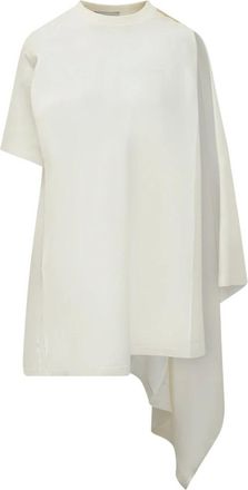 Coperni Short Dresses, female, White, Size: XS Asymmetric Draped Mini Dress
