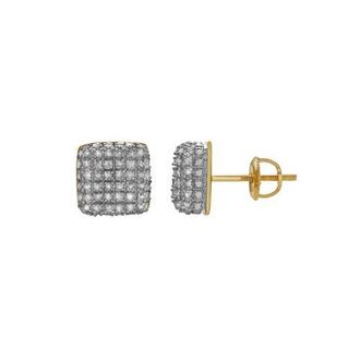 LuvMyJewelry Sensato 10K Yellow Gold Diamond Unisex Earrings - 0.36 Cts at Nordstrom