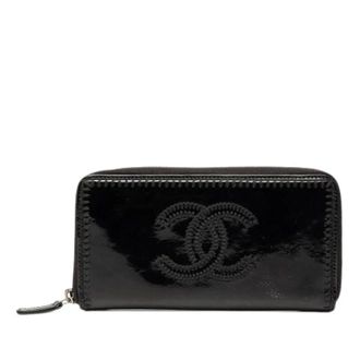 Chanel Pre-owned Wallets, female, Black, Size: ONE SIZE Pre-owned Long Wallet